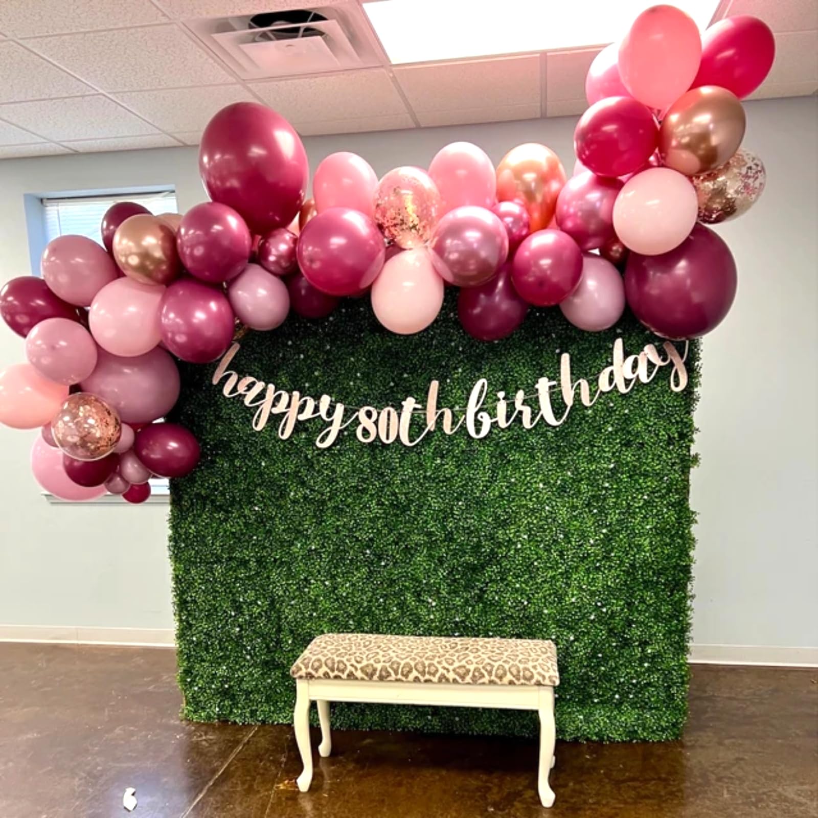 79-Piece Burgundy Pink Rose Gold Balloon Garland Arch Kit – Togvu