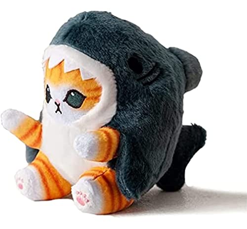 8-Inch Cute Shark Cat Plush Toy – Kawaii Soft Stuffed Cat Shark Pillow for Kids