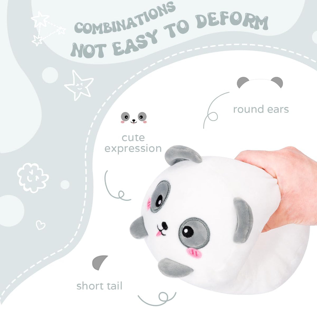 8-Inch Panda Plush Pillow – Soft Cylindrical Hugging Toy from AIXINI