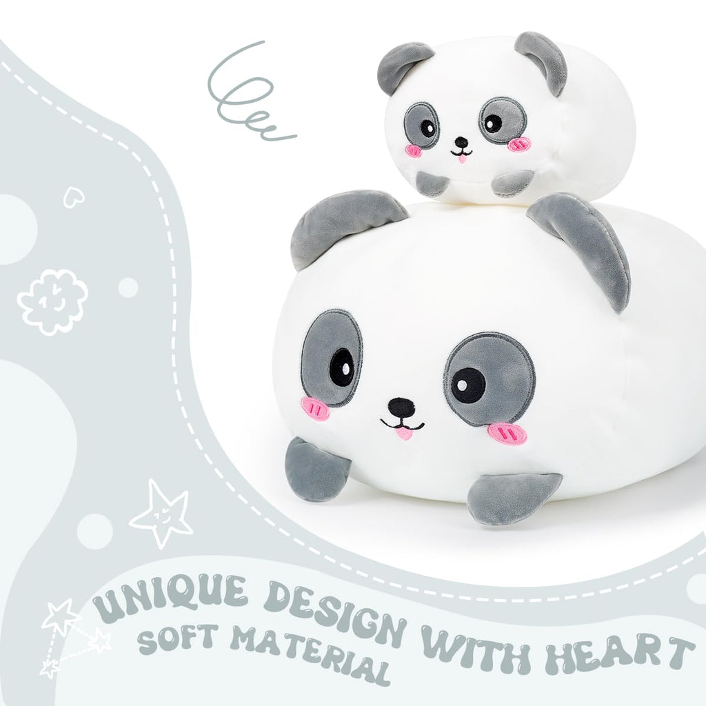 8-Inch Panda Plush Pillow – Soft Cylindrical Hugging Toy from AIXINI