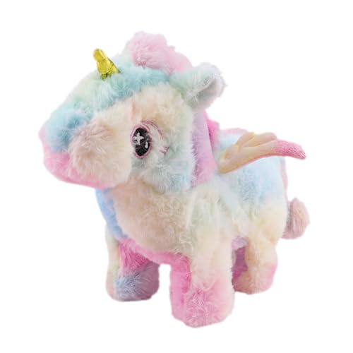 8-Inch Walking Unicorn Plush Toy – Interactive Stuffed Animal with Sound and Motion, Gift for Toddlers