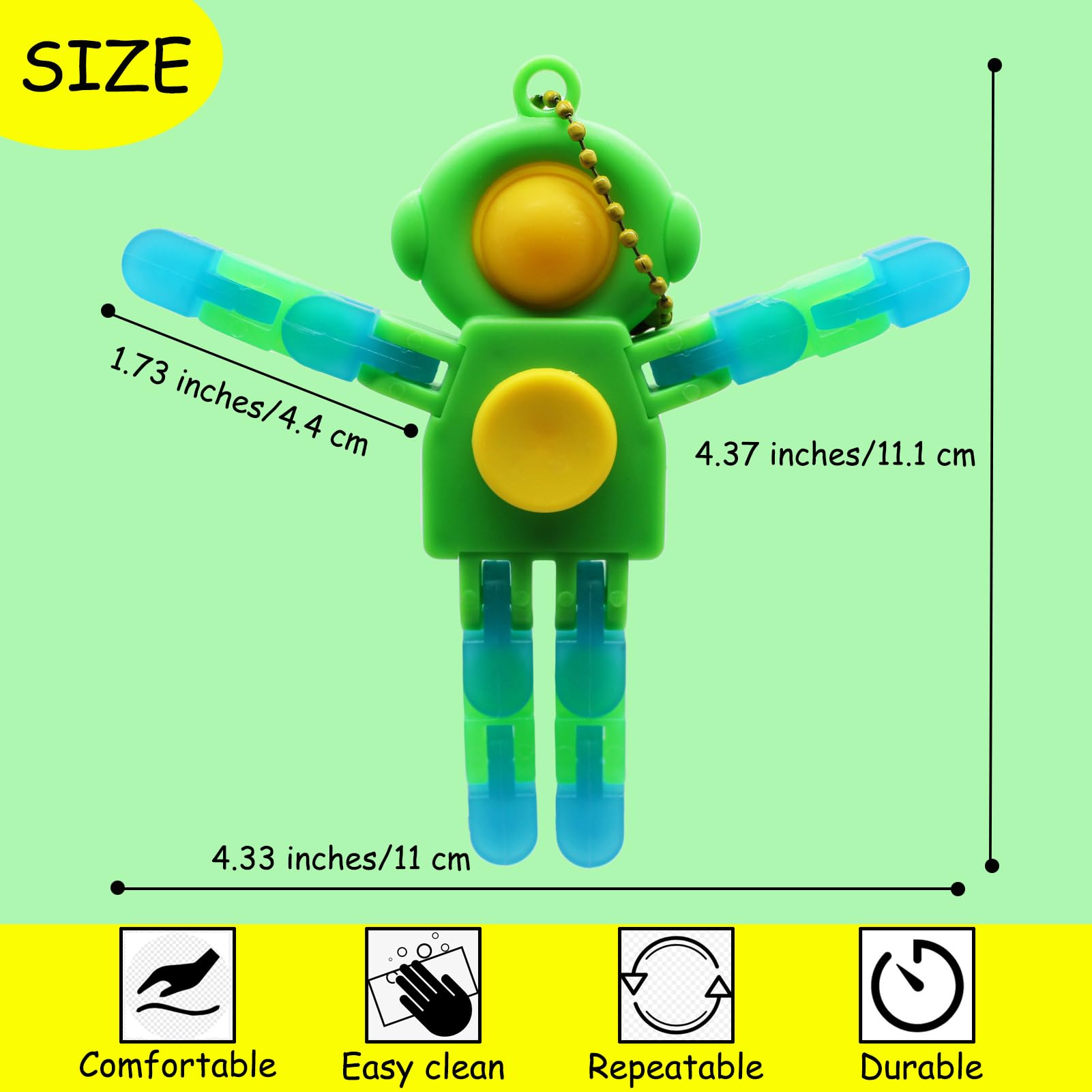 8-Pack Luminous Fidget Spinner Toy with Wacky Tracks - 3-in-1 Pop, Spin & Fold Space Astronaut for Kids