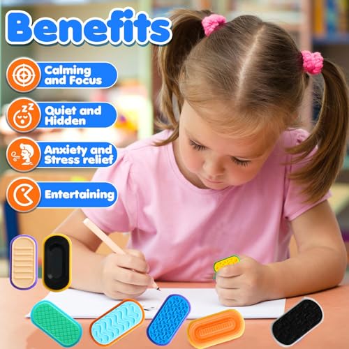 8-Pack Magnetic Pill Sliders – 4 Sets of Textured Fidget Toys for Adults & Kids (Glow-in-the-Dark)
