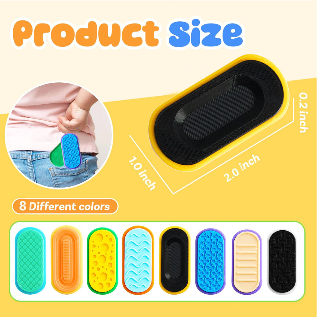 8-Pack Magnetic Pill Sliders – 4 Sets of Textured Fidget Toys for Adults & Kids (Glow-in-the-Dark)