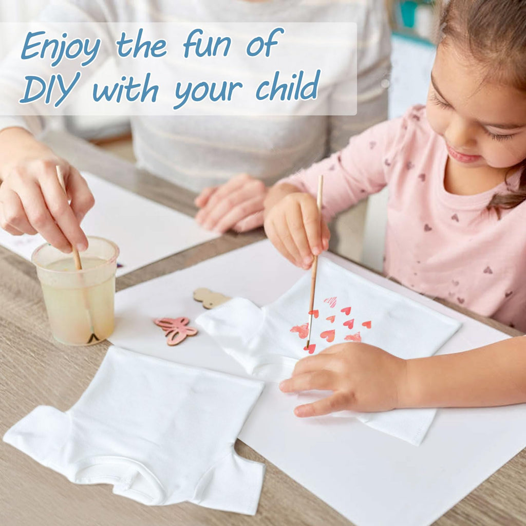 8 Pack Plain White Doll T-Shirts for 18 Inch Boy Dolls – Sublimation Blank Tees for DIY Crafting