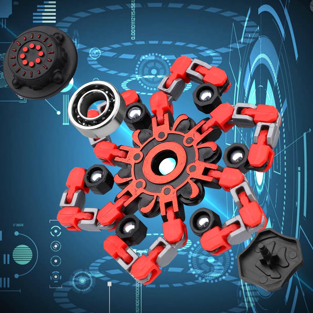 8-Pack Transformable Fidget Spinner Toys - Deformation Robot Chain Spinner for Stress Relief and Focus