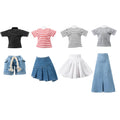 8-Piece Doll Clothes Set for 11.5 Inch Dolls – Casual Tops and Denim Pants by Bencailor