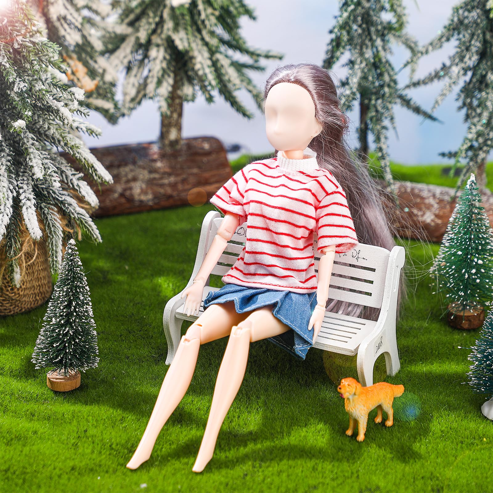 8-Piece Doll Clothes Set for 11.5 Inch Dolls – Casual Tops and Denim Pants by Bencailor
