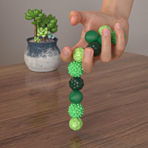 8-Piece Magnetic Fidget Balls with Silicone Shell – Calming Stress Relief for Adults, Green