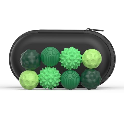 8-Piece Magnetic Fidget Balls with Silicone Shell – Calming Stress Relief for Adults, Green