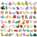 80-Piece Mini Resin Animals Set - Assorted Tiny Figurines for Fairy Gardens, Dollhouses & Crafts