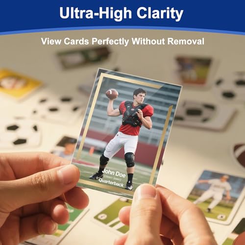 800 Pcs Soft Trading Card Sleeves, Top-Loading Ultra-Clear Protectors for Standard Cards - WITHYU