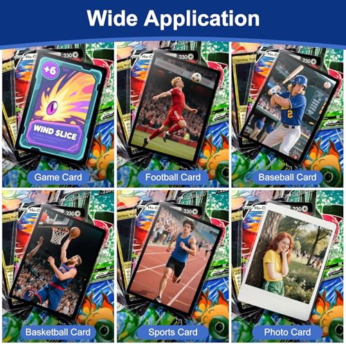800 Pcs Soft Trading Card Sleeves, Top-Loading Ultra-Clear Protectors for Standard Cards - WITHYU