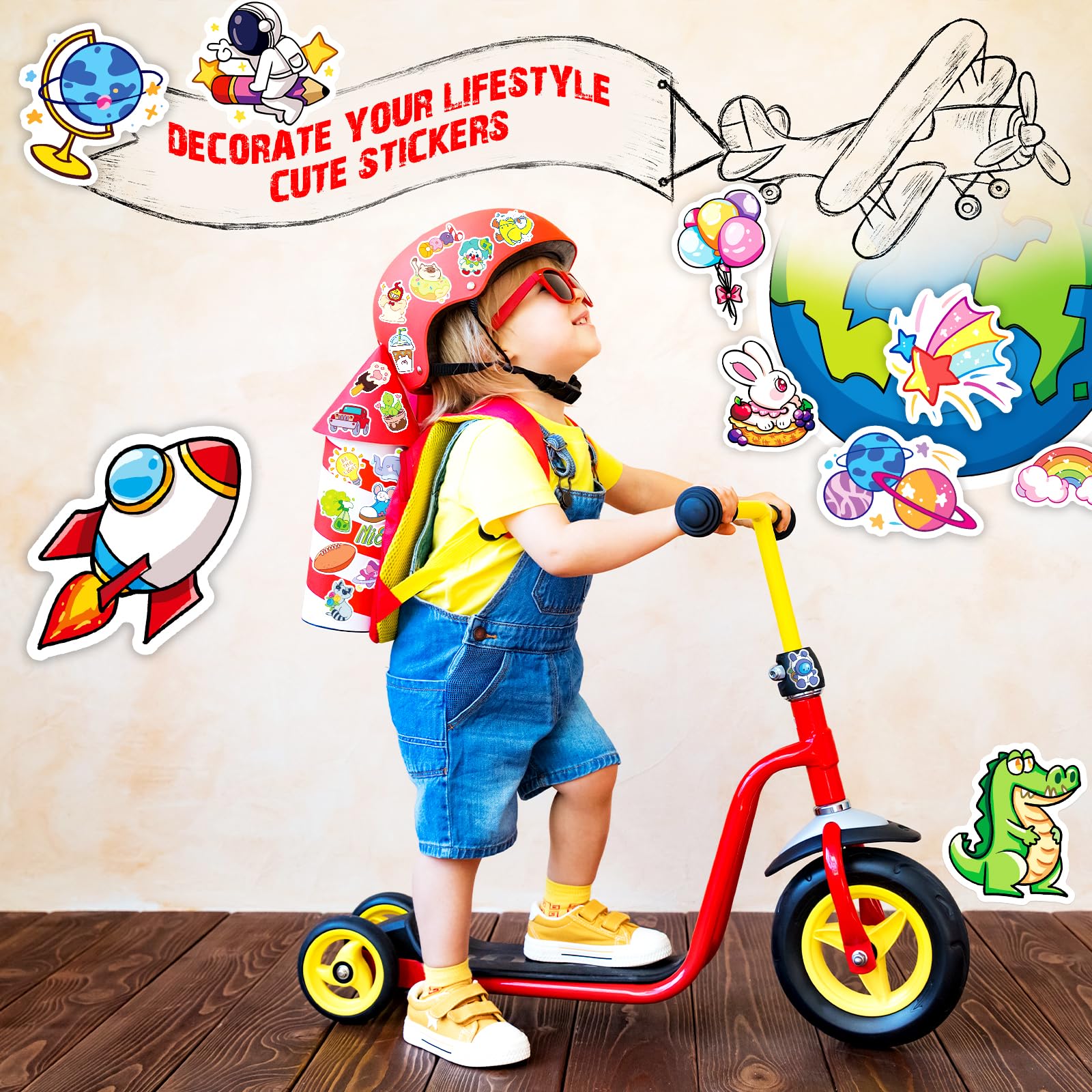 800-Piece Vinyl Water Bottle Stickers – Colorful, Waterproof, and Reusable for Kids & Adults