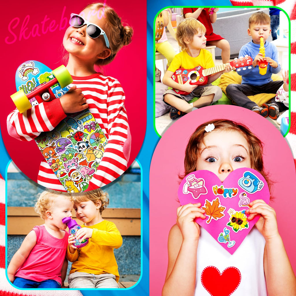 800-Piece Vinyl Water Bottle Stickers – Colorful, Waterproof, and Reusable for Kids & Adults