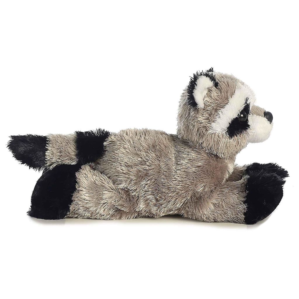 Aurora Mini Flopsie Rascal Raccoon Plush - 8" Gray Stuffed Animal, Soft & Playful