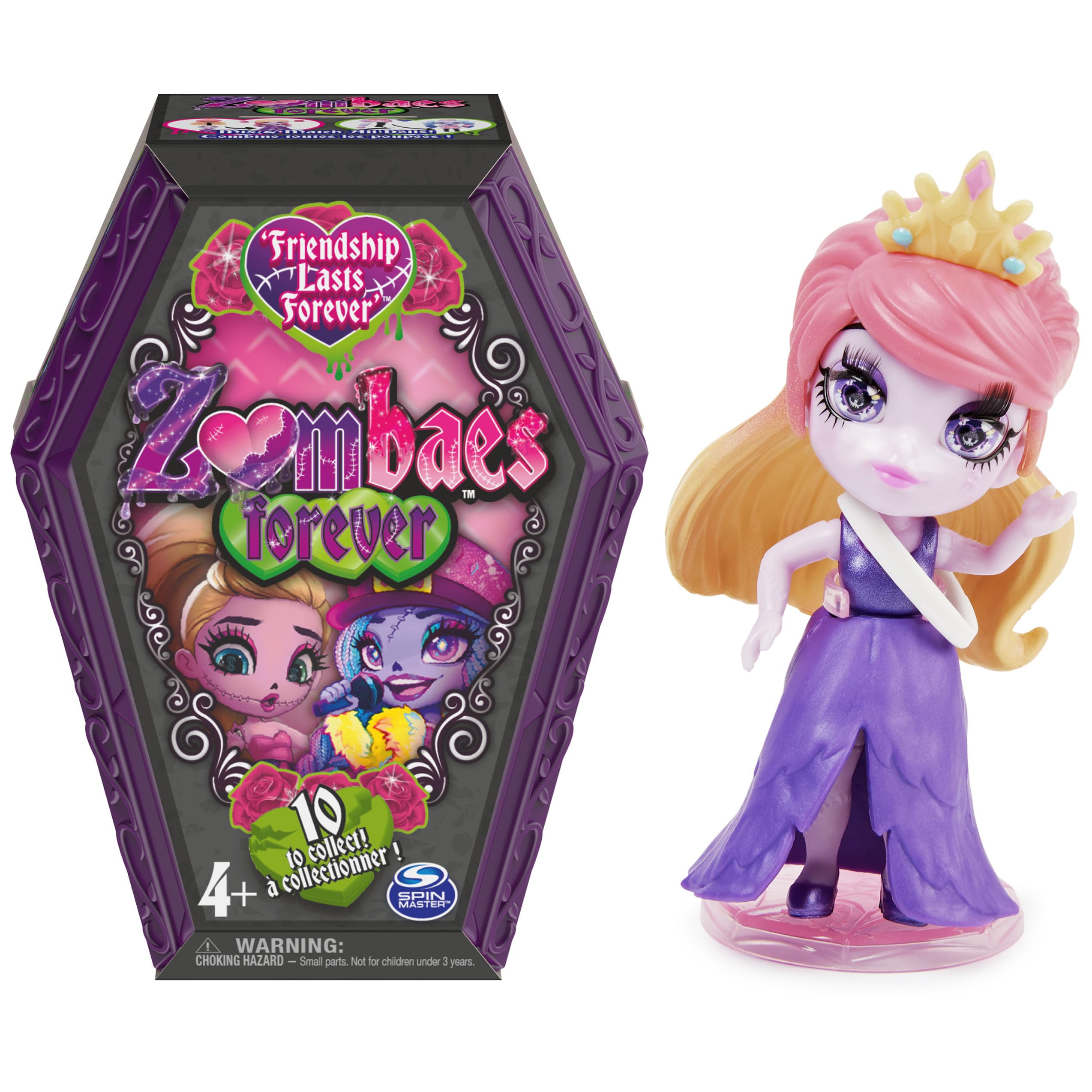 Zombaes Forever Surprise Zombie Doll – Coffin Unboxing & Mix-Match Fun, 3.5-Inch Collectible