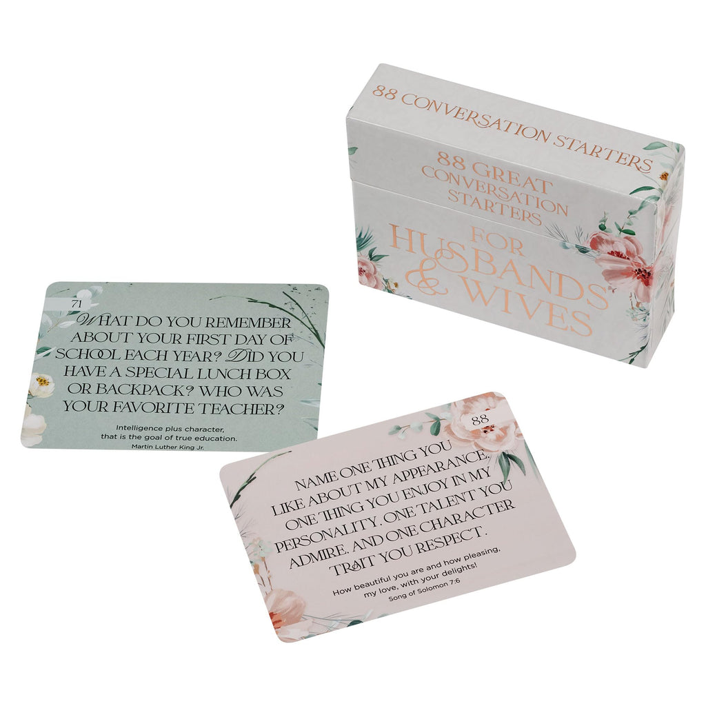 88 Great Conversation Starters for Husbands and Wives – Christian Card Game for Couples
