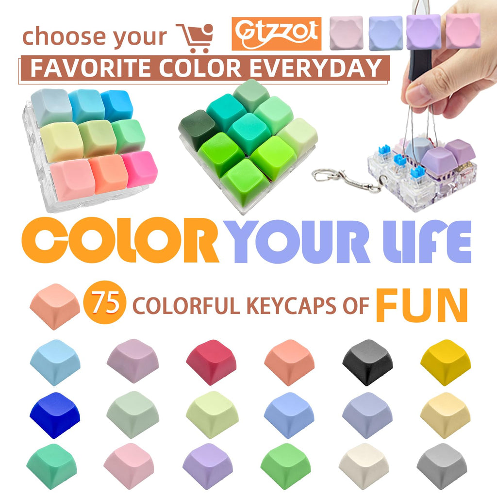 9-in-1 Keyboard Fidget Toy with 70+ Removable Keycaps – Clicky, Creamy & Silent Switches, Cat Paw Designs, Gift Box
