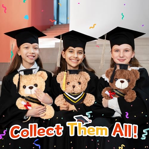 9-Inch Graduation Teddy Bear with Cap and Diploma – Soft Plush, Machine Washable, Class of 2026 Gift