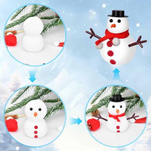 9-Pack Build a Snowman Kit – Air Dry Clay Christmas Crafts for Kids, Teens, Stocking Stuffers Under $10