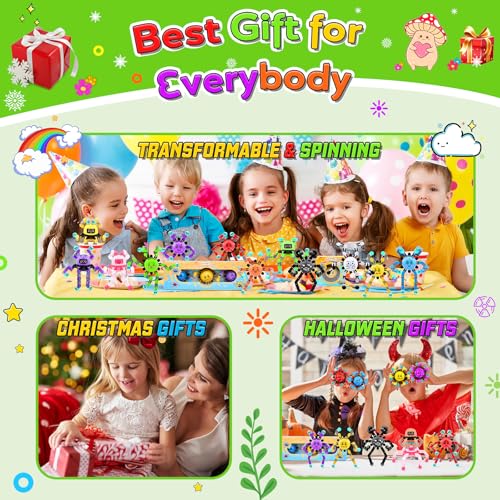 9-Pack Fidget Spinner Toys for Kids & Adults – Party Favors, Classroom Prizes, Stress Relief