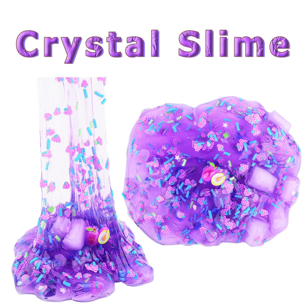 9 Pack Slime Kit with Jelly Cube and Butter Slime – Non-Sticky Stress Relief Toy with 9 Charms for Kids