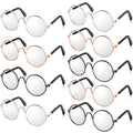 9 Pairs Doll Glasses Metal Wire Rim Clear Lens for 18 Inch Dolls Costume Accessory