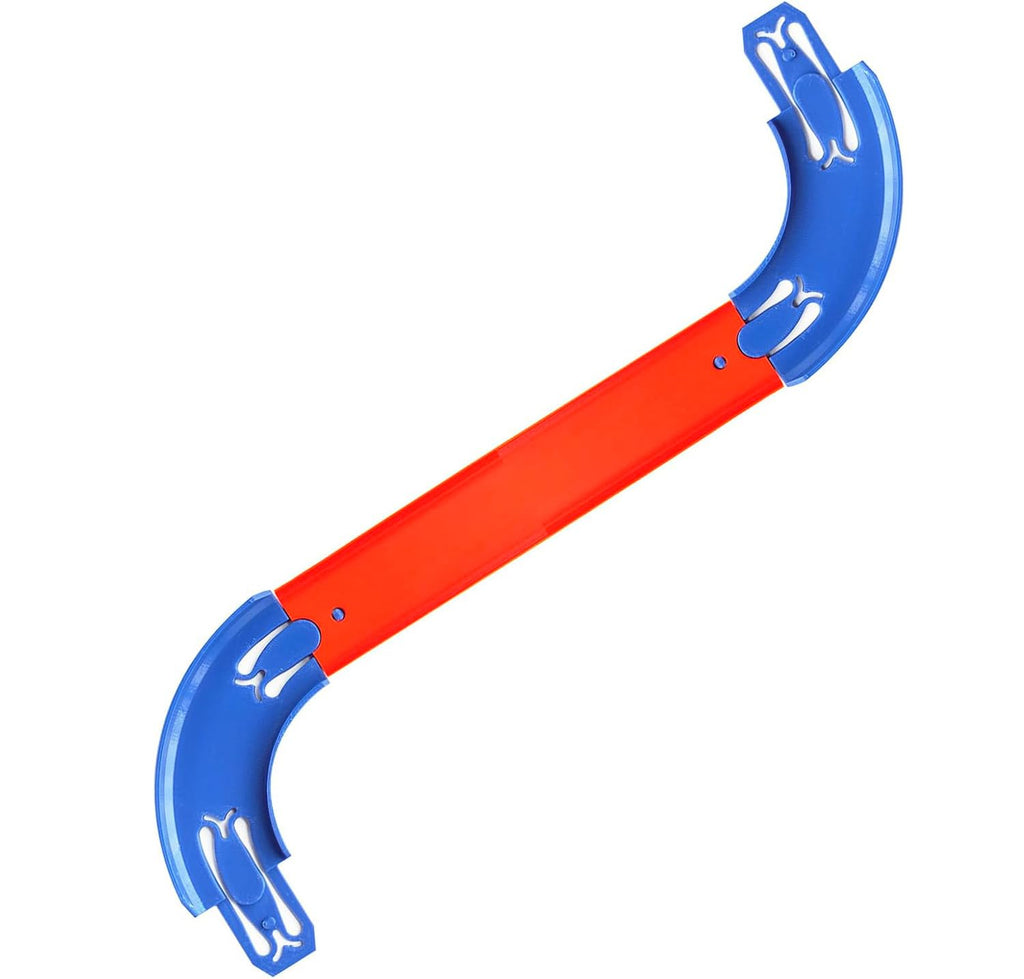 90 Degree Banked Turn Racetrack Connectors for Hot Wheels – 4 Pack (Blue)