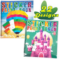 90shine 2-Pack Sticker Books for Kids Ages 4-8 – 22 Scenes, Repositionable Stickers, Perforated Pages