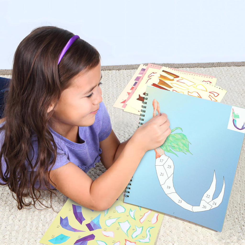 90shine 2-Pack Sticker Books for Kids Ages 4-8 – 22 Scenes, Repositionable Stickers, Perforated Pages