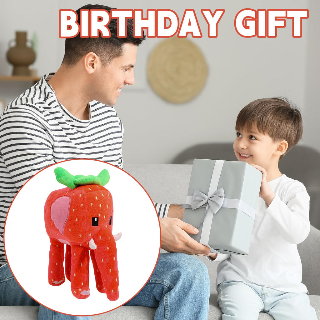 9.8-Inch Strawberry Elephant Plush – Soft Kawaii Stuffed Animal, Brainrot Style Gift