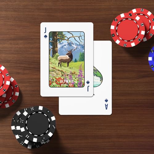 99FOX National Parks Playing Cards – Premium Black Core Deck with Linen Texture