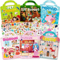 Aannanl Dress Up Reusable Sticker Books for Toddlers – 6 Themed Puffy Sticker Activity Books with 300+ Stickers