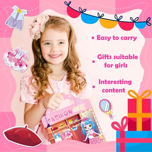 Aannanl Dress Up Reusable Sticker Books for Toddlers – 6 Themed Puffy Sticker Activity Books with 300+ Stickers
