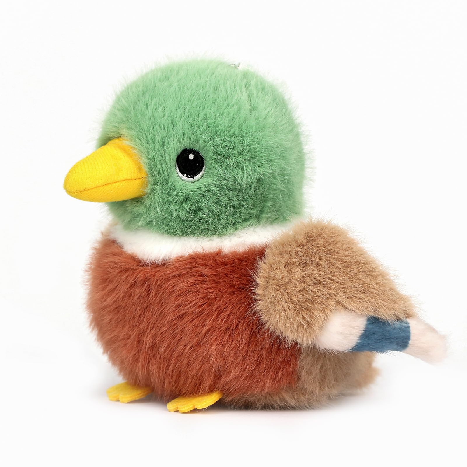 ABEARCAR 4.7-Inch Mallard Duck Stuffed Animal – Realistic Plush Toy for Kids, Keychain or Decoration