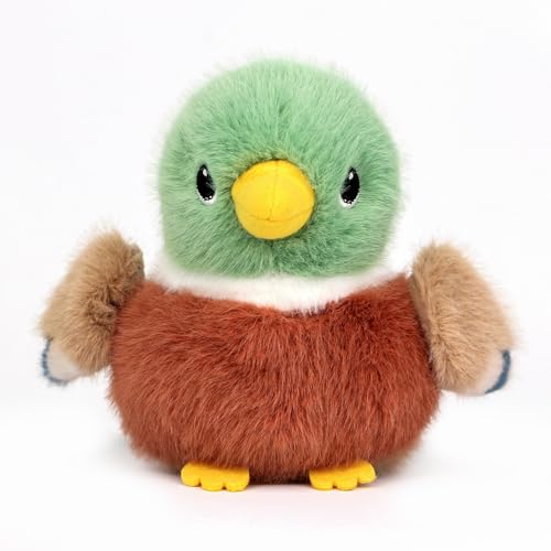 ABEARCAR 4.7-Inch Mallard Duck Stuffed Animal – Realistic Plush Toy for Kids, Keychain or Decoration