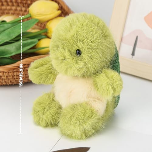 ABEARCAR 6-Inch Soft Sea Turtle Plush – Cute Stuffed Animal Gift for Kids and Girlfriend