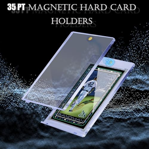 Abejita 10-Pack Magnetic Card Holder – 35pt Ultra Clear UV Protective Case for Trading Cards