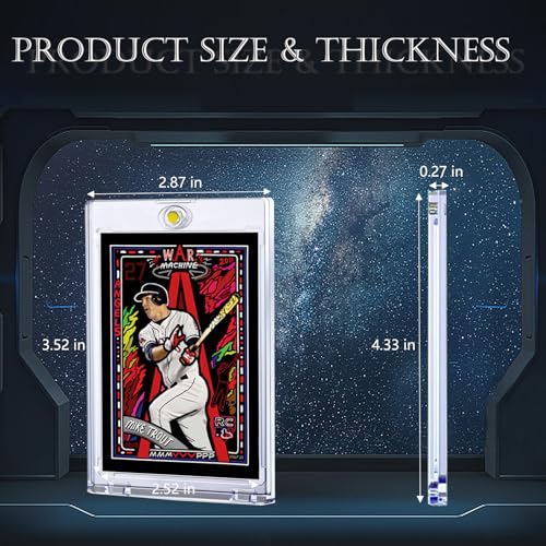 Abejita 10-Pack Magnetic Card Holder – 35pt Ultra Clear UV Protective Case for Trading Cards