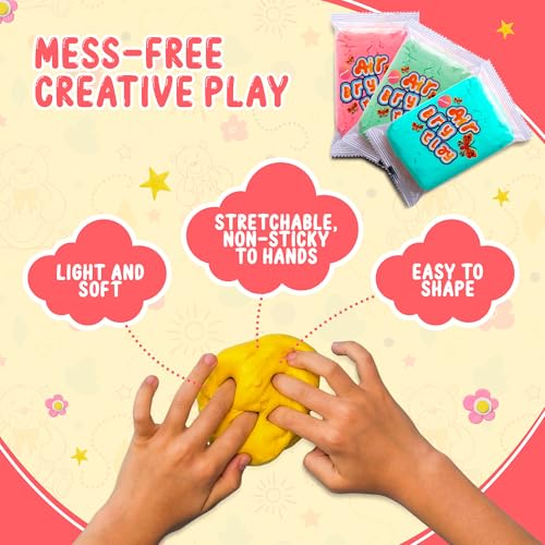 Abrielder 36 Colors Air Dry Clay Kit – Non-Toxic Soft Modeling Clay for Kids Ages 3+
