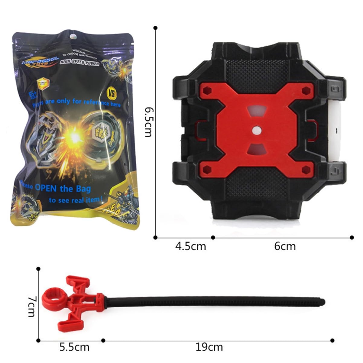 Absdcom B-122 Geist Fafnir Starter Pack - Spinning Top Battle Toy with Launcher for Kids 6-12