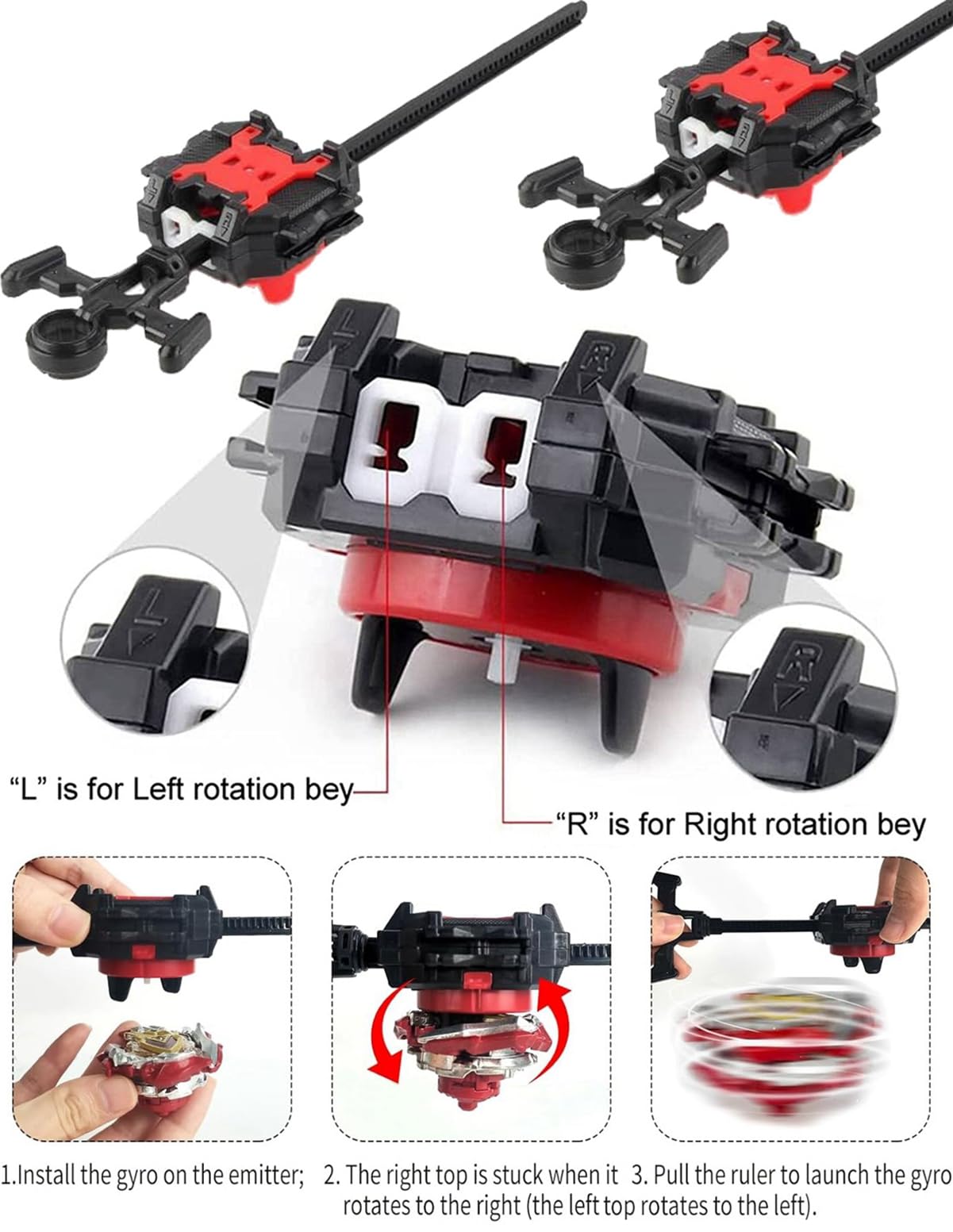 Absdcom B-145 Starter Venom Diabolos Battle Top Set with Launcher for Kids 6+