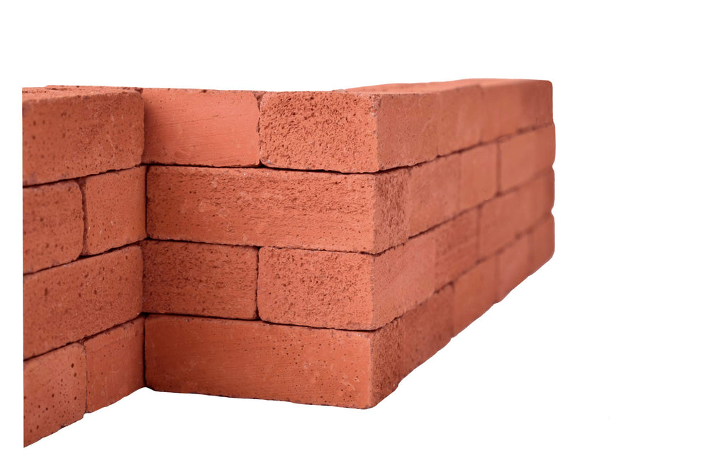 Acacia Grove Mini Red Bricks, 1:6 Scale Real Cement, 16-Pack