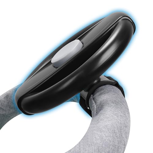 Accmor Stroller Steering Wheel Toy – No-Battery Horn, Velcro Attachment for Strollers & Shopping Carts