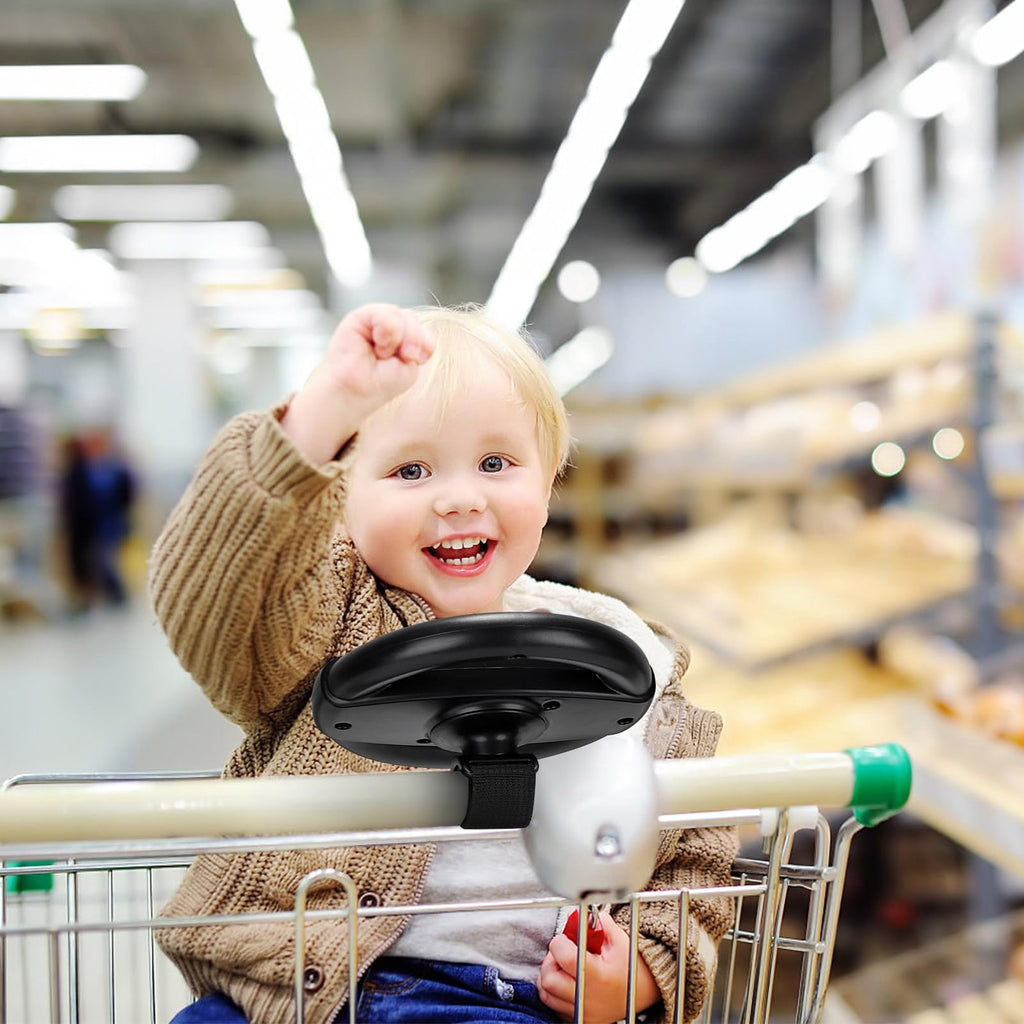 Accmor Stroller Steering Wheel Toy – No-Battery Horn, Velcro Attachment for Strollers & Shopping Carts