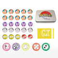 Acrylic Damage & Status Counter Tokens for TCGs - 31-Piece Set with Values 10-200