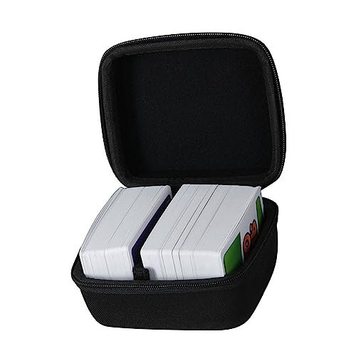 Adada Hard Travel Case for Skip-Bo, UNO, Phase 10 – Fits Up to 300 Cards (Black, EVA)