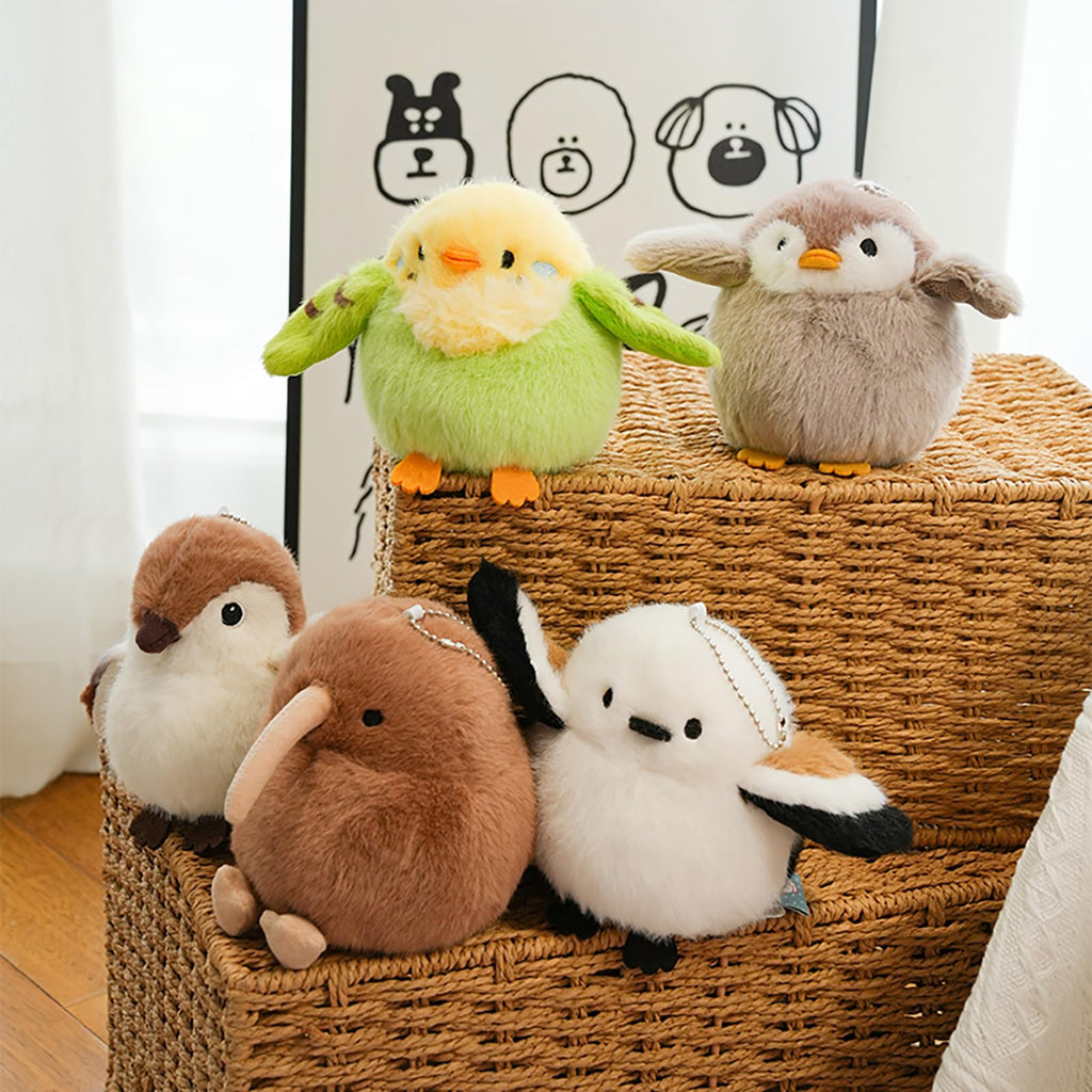 Adorlynetty 5-Inch Kiwi Bird Plush Toy – Soft Stuffed Animal with Realistic Brown Design, Safe for Kids