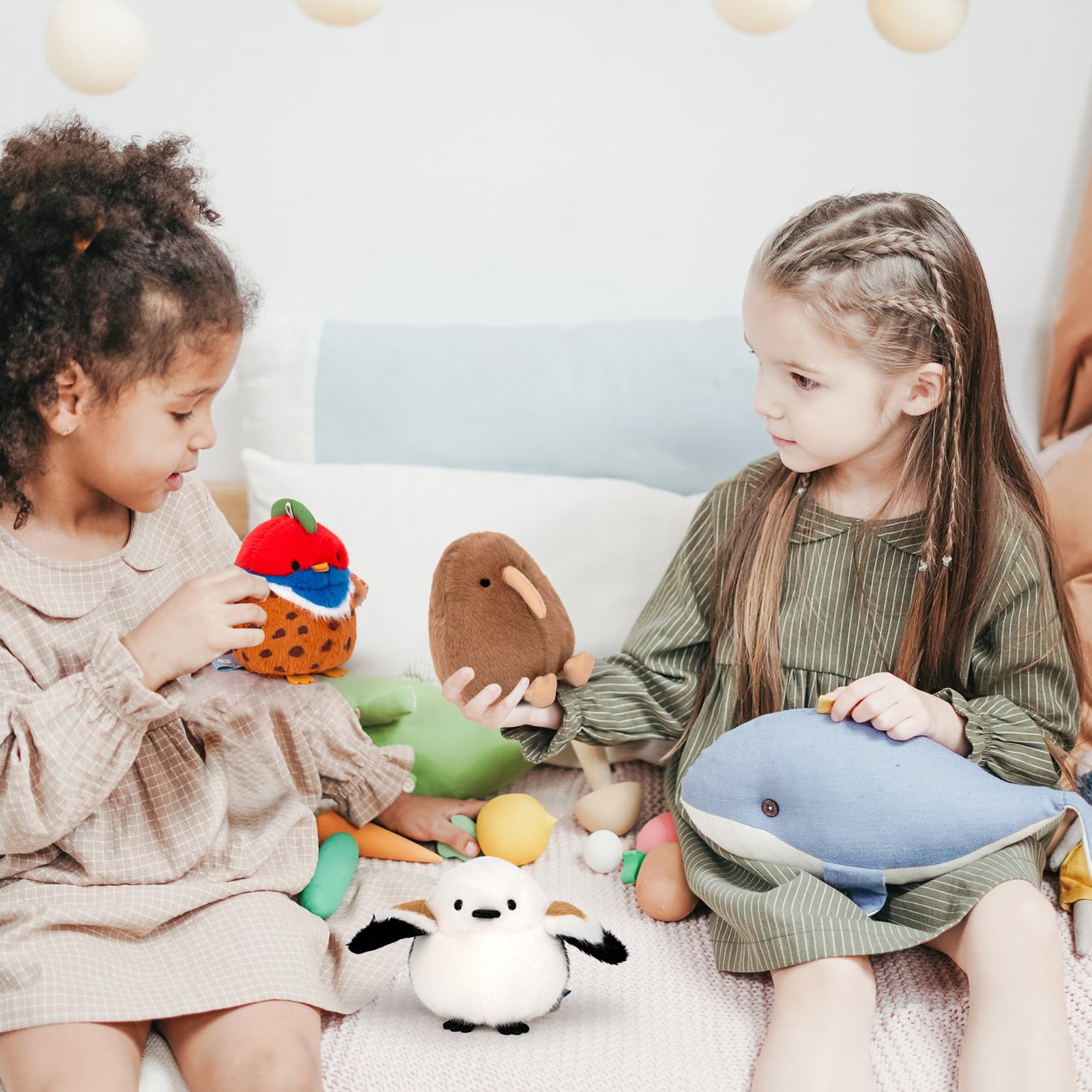Adorlynetty 5-Inch Kiwi Bird Plush Toy – Soft Stuffed Animal with Realistic Brown Design, Safe for Kids